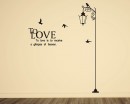 Lampe de la rue et citation